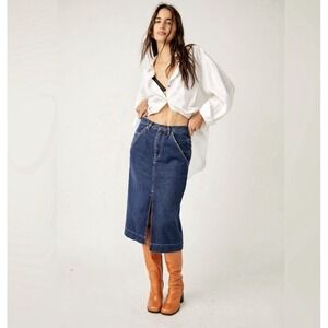 NEW Free People Wild Roses Midi Skirt Size 27 MSRP $98 NEW